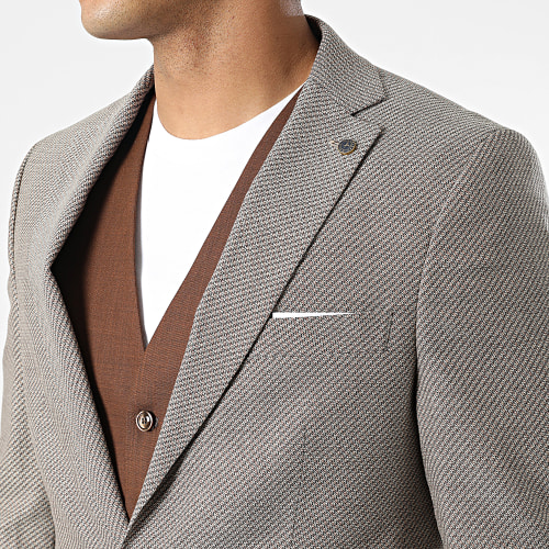 Ensemble Costume 3 Pièces 11489 Beige Camel Marron