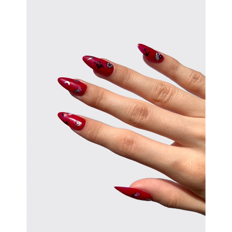 Le Mini Macaron Mini Nail Art Stickers - Gothic Girl
