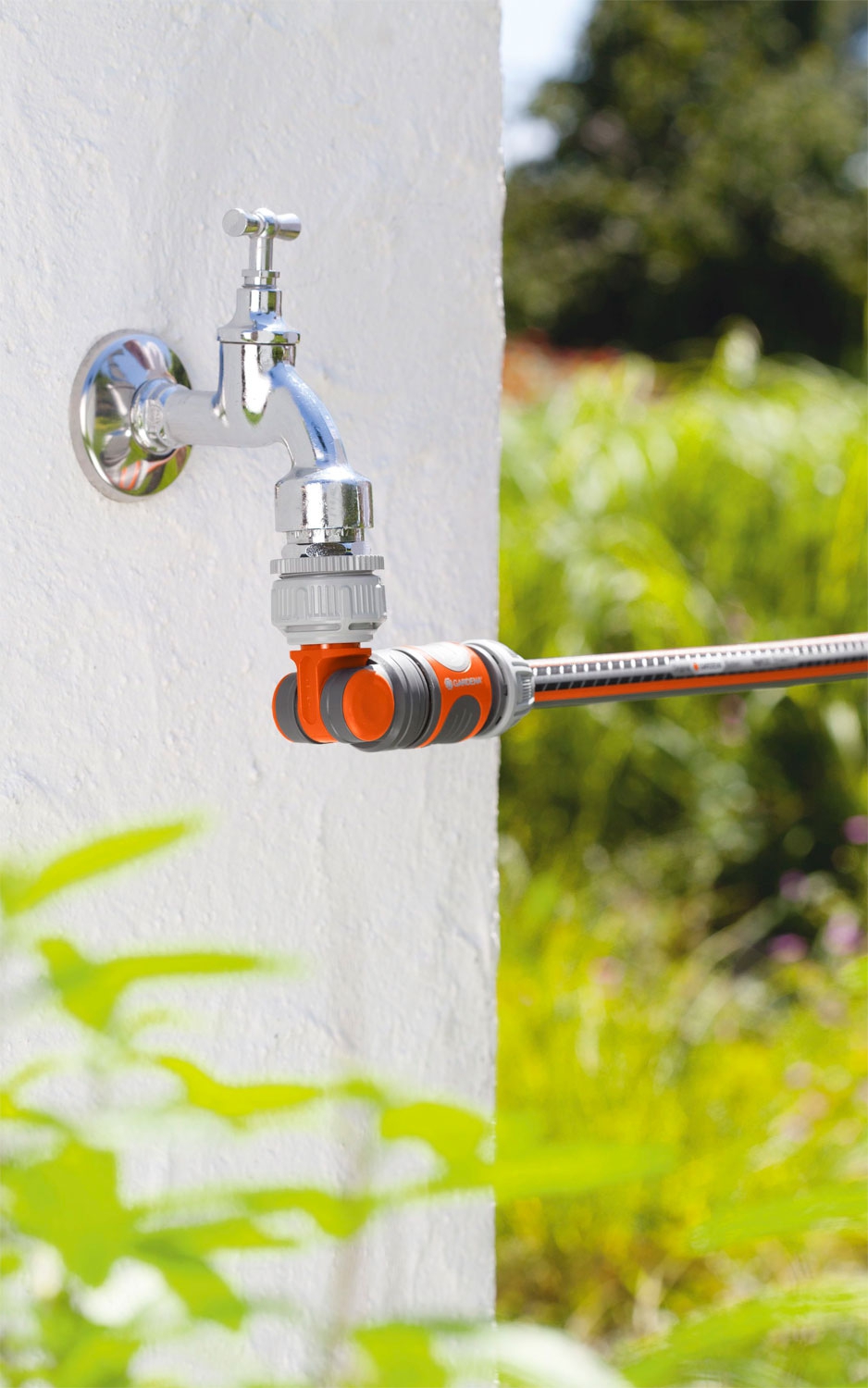 Gardena Winkelhahnstück für Gartenschlauch / Schlauchtrommel
