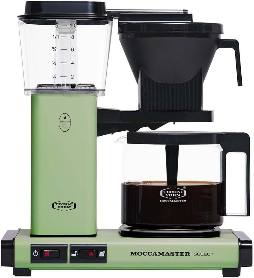 Moccamaster KBG Select, Kaffeemaschine, Retro Kaffeemaschine, Filterkaffee, Off-White, 1.25L