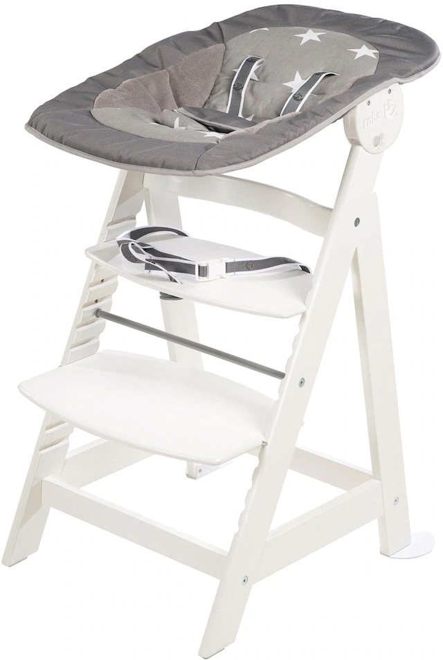 roba® Hochstuhl »2-in-1 Set Born Up, Little Stars« () mit Neugeborenen-Aufsatz
