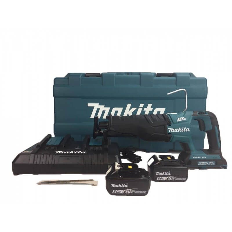 Makita DJR360PT2 36V (2x18V) Li-ion accu reciprozaag set (2x5.0Ah) in koffer - koolborstelloos