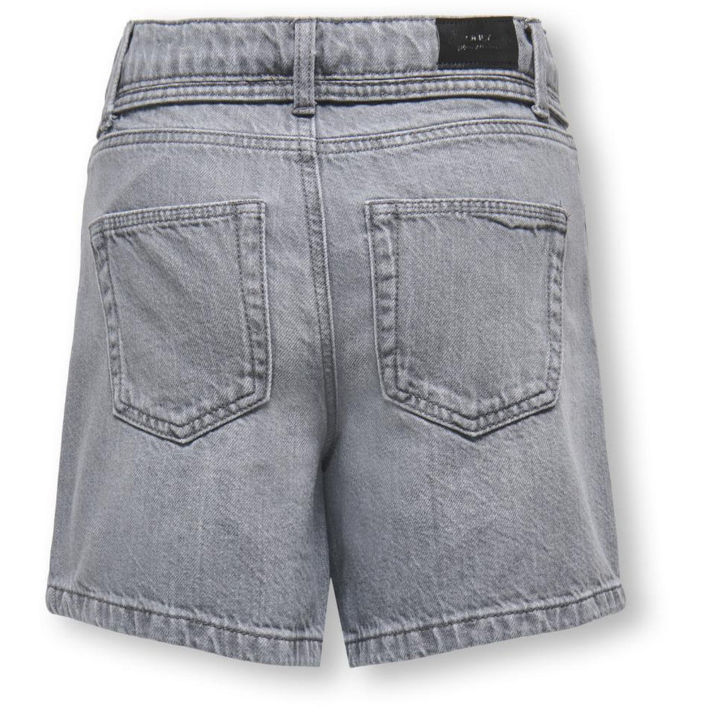 Køb kids ONLY Medium Grey Denim Koggianna Hw Bælte Shorts Pimbox Dnm Noos