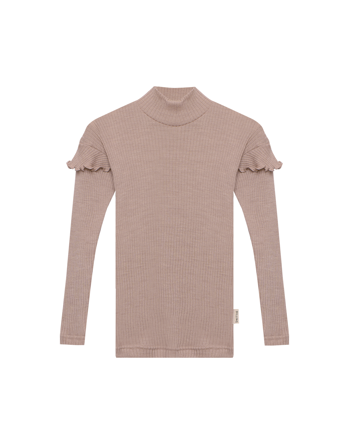 Shirt met hoge hals van merinwol voor kinderen
