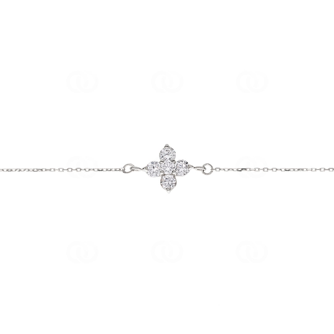 Armband 750/18 K Weissgold mit Diamanten 0.60 ct H/si