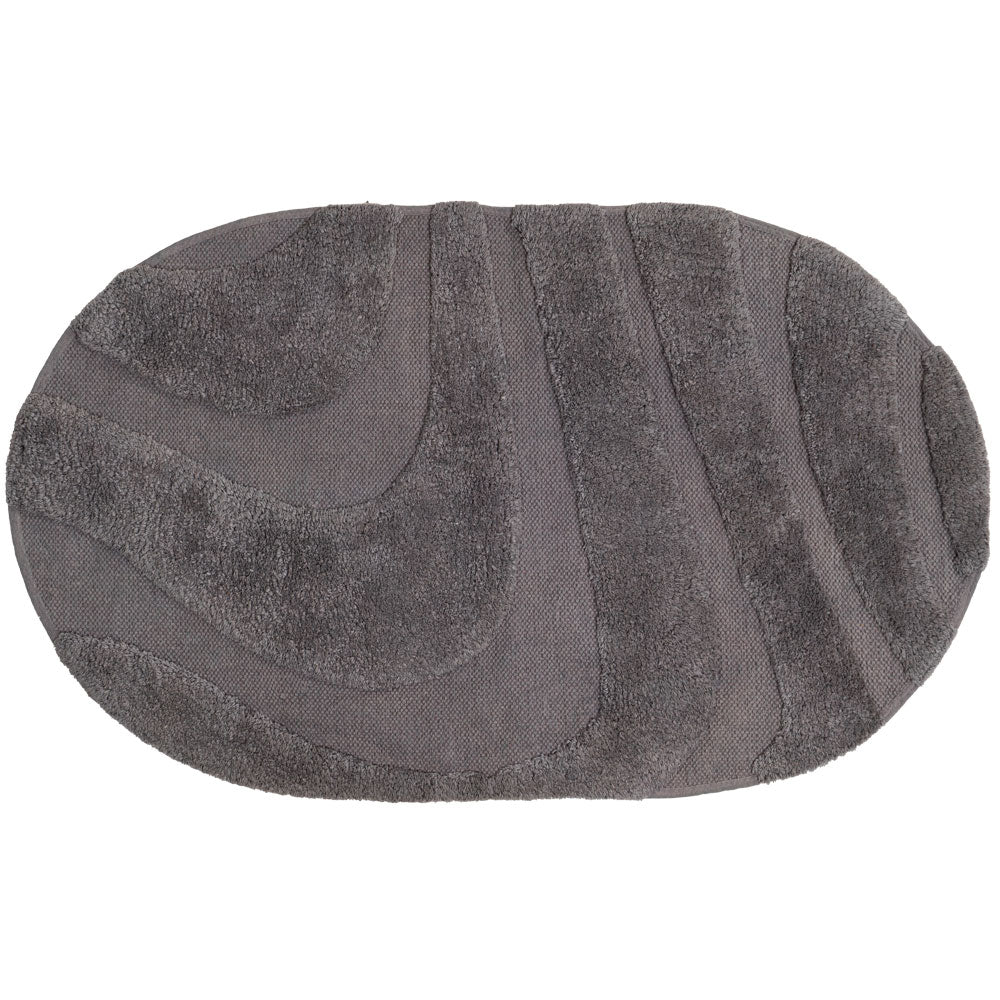 Veer Carpets - Badmat Beau - Grey Ovaal 50 x 80 cm