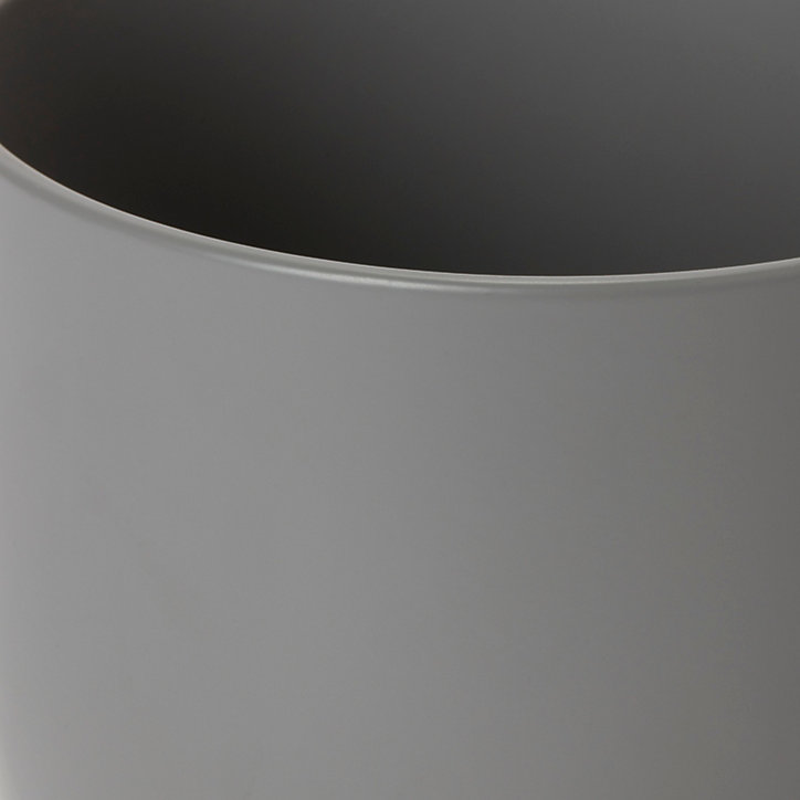 Pot rond en céramique, gris ø12 cm, H.12,5 cm, 1400 ml