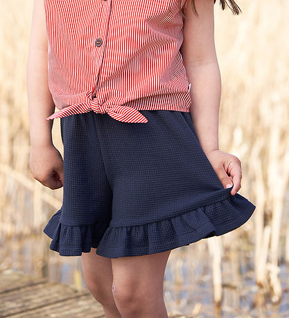 M?Slå Shorts - Waffle Frill - Night Blue