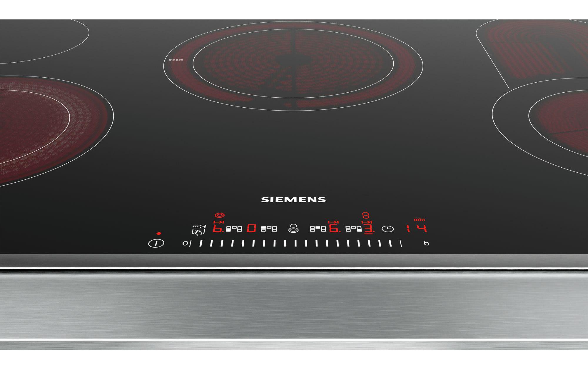 Glaskeramik-Kochfeld ET845FCP1C Flachrahmen-Design<br>Glaskeramik-Kochfeld mit 4 Herdplatten