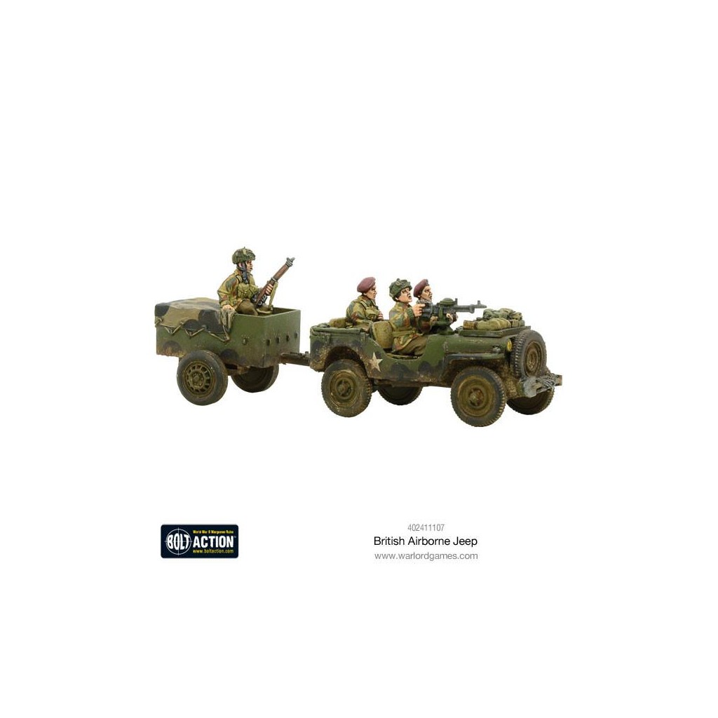Bolt Action - British Airborne Jeep & Trailer