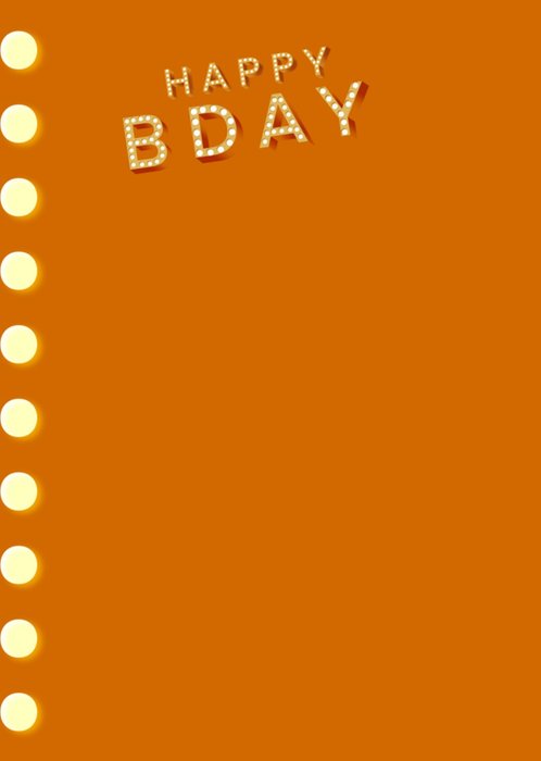 Greetz | Verjaardagskaart | bday | goud