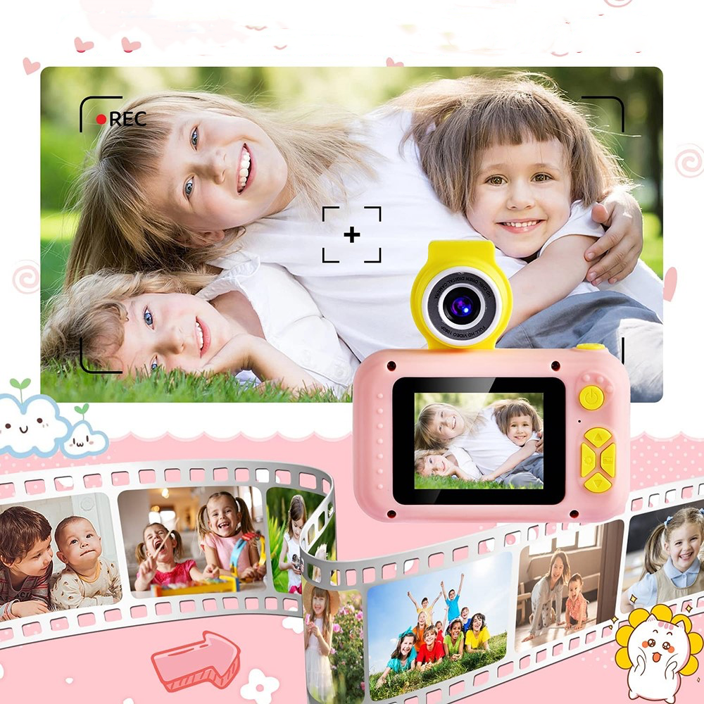 (20MP) Kinder Kamera Fotoapparat Digitalkamera mit 180° Grad drehbarem Objektiv für Selfies / 2.0