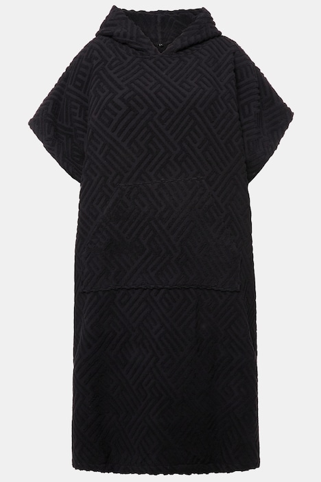 Badeponcho, Boxy Shape, Frottee, Kapuze