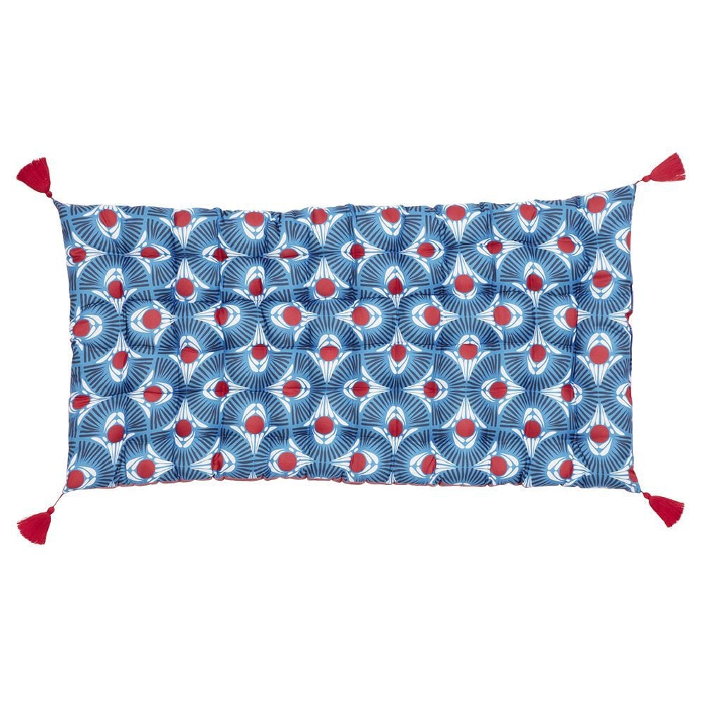 Matelas de sol imprimé avec pompons 120x60cm