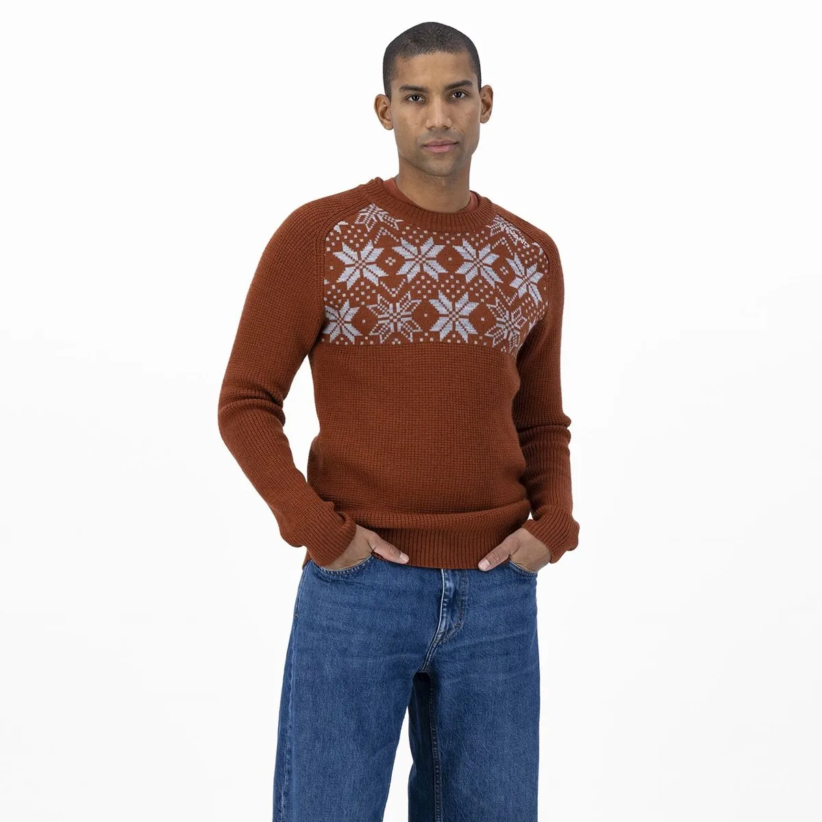 Ulvang Men's Rav Kiby Roundneck Arabian Spice/Grey Melange