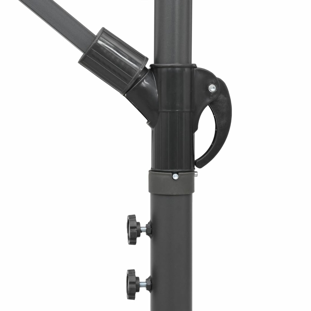 Parasol suspendu 3 m mât en aluminium anthracite