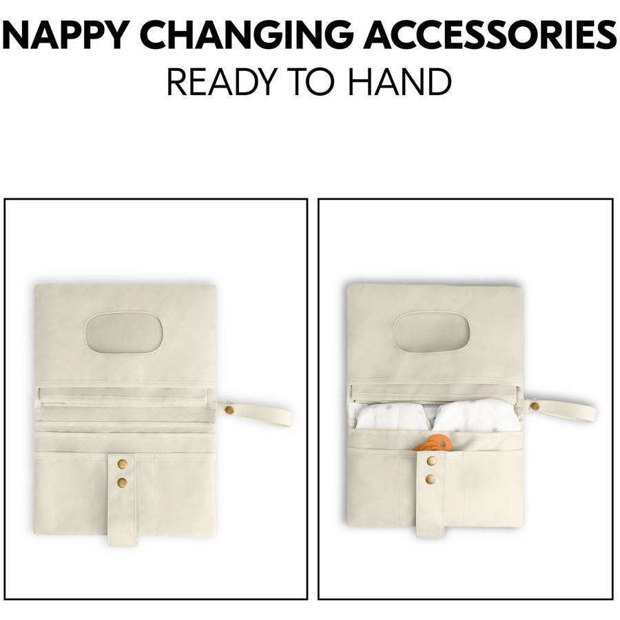 hauck Windeltasche mit Wickelunterlage Change N Walk Beige