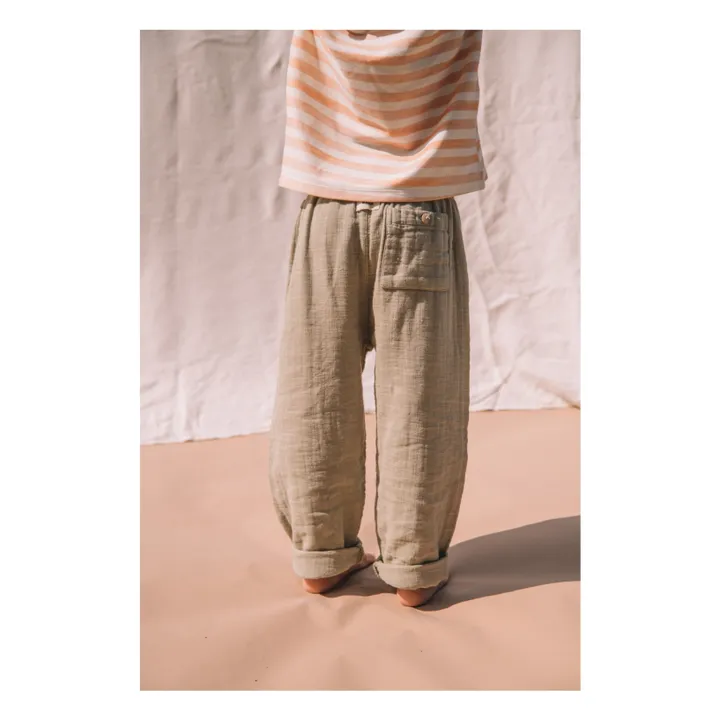 Studio Bohème Pantalon Cousin Gaze de Coton | Taupe