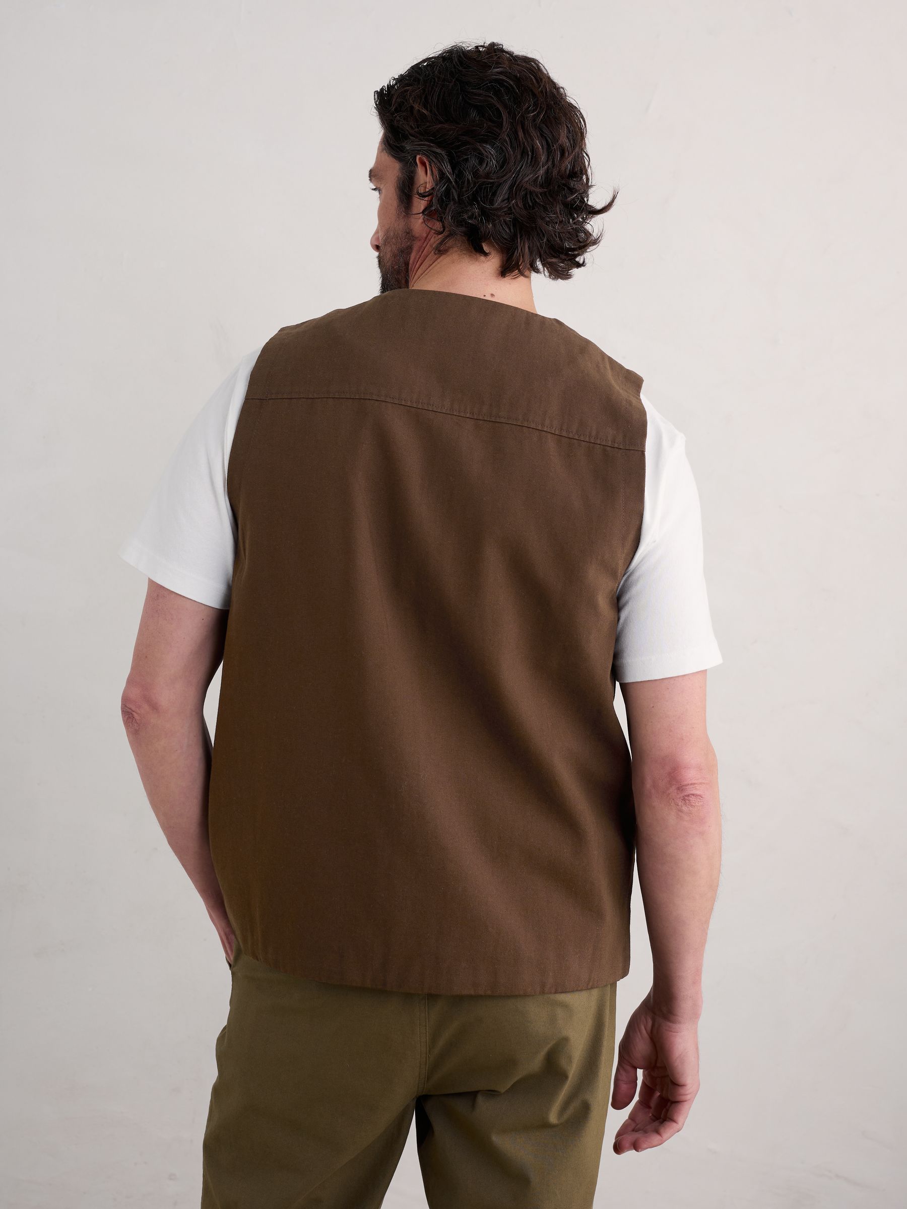 Seasalt Cornwall heren gilet van katoen met meter