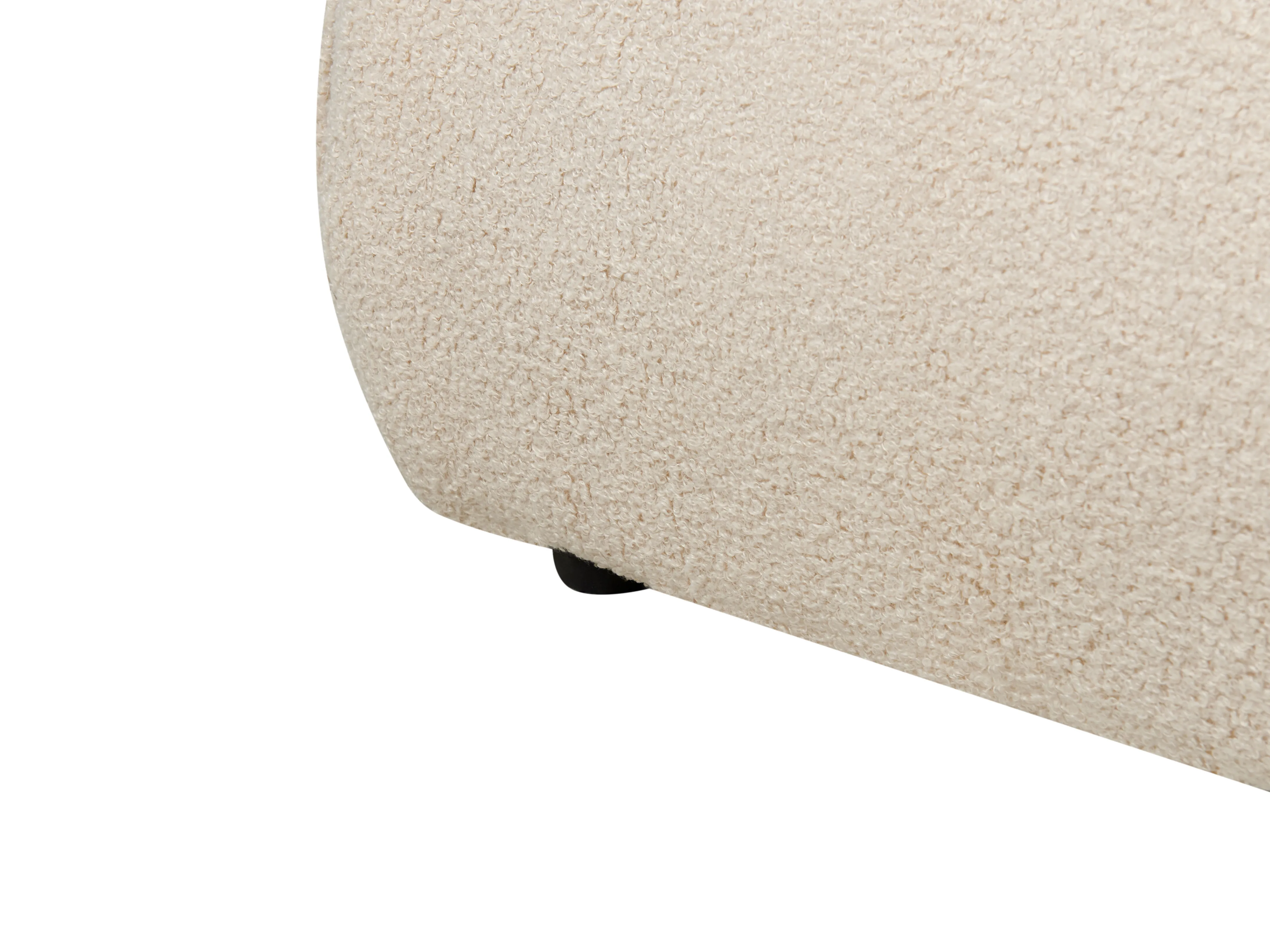 Bed Bouclé VINAY 180 x 200 cm Lichtbeige
