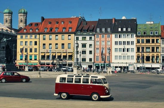Stadtrundfahrt München - Fahrt im VW Bulli