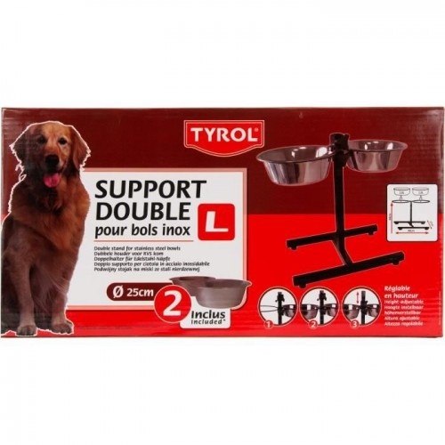 Alimentador duplo ajustável para cães Tyrol