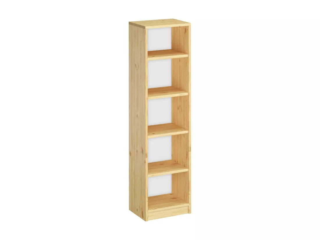 Bibliothèque en bois 150 x 40 cm Eko built medium, étagères réglables, couleur pin