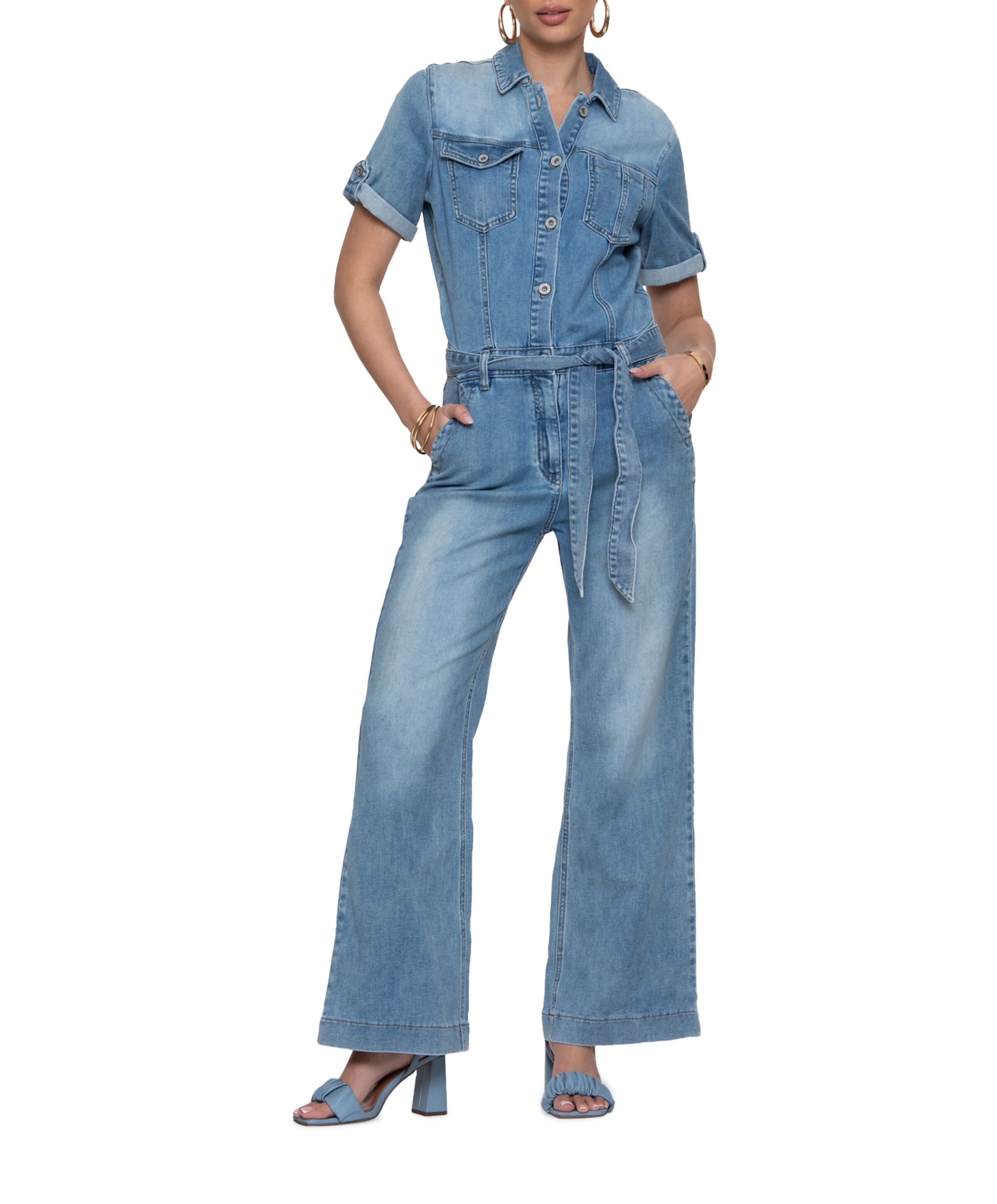 Geisha Dames jumpsuit blauw