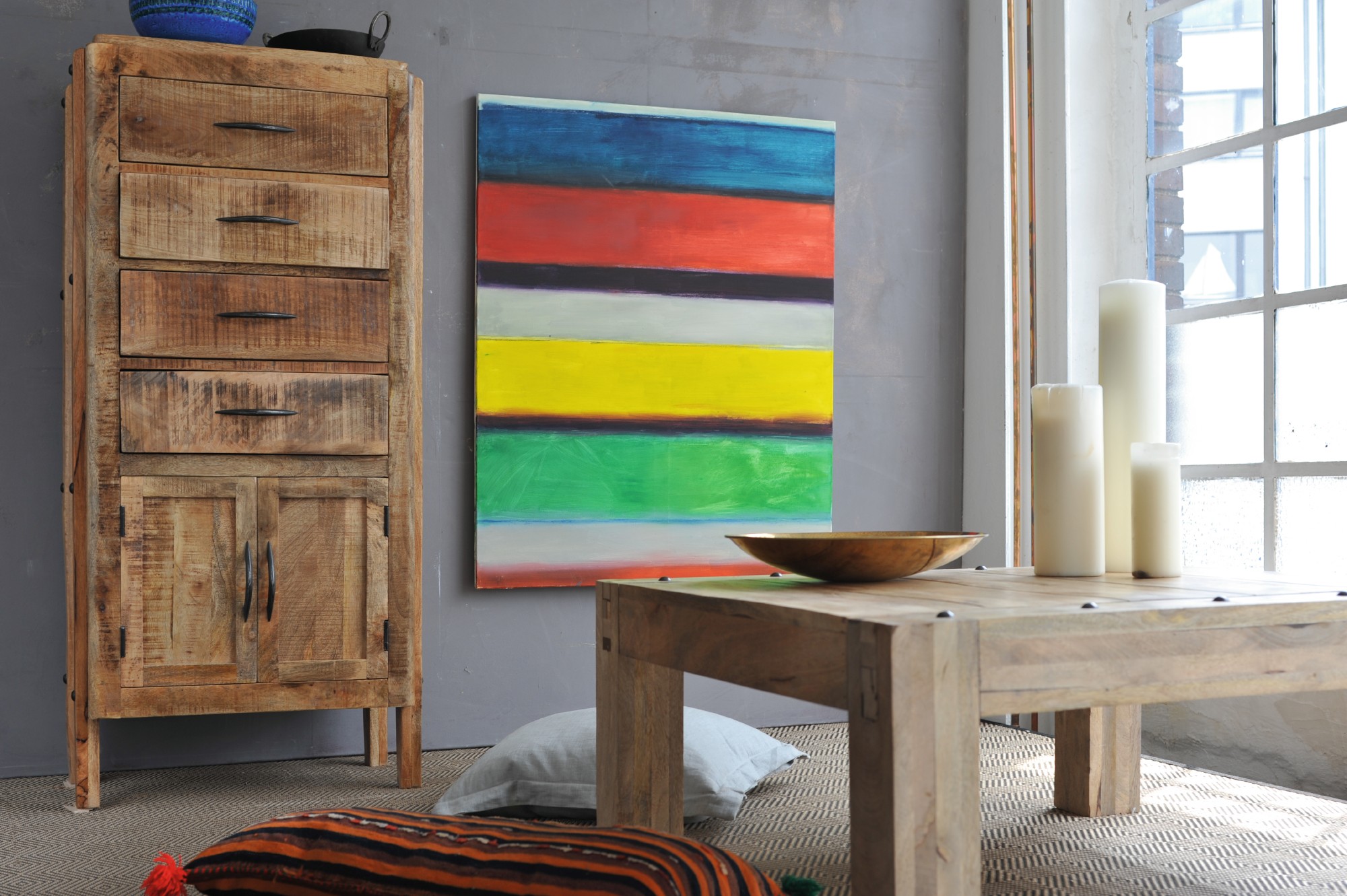 Couchtisch 'Mansfield', natur, L 90 cm, B 90 cm, H 40 cm von fischer's lagerhaus