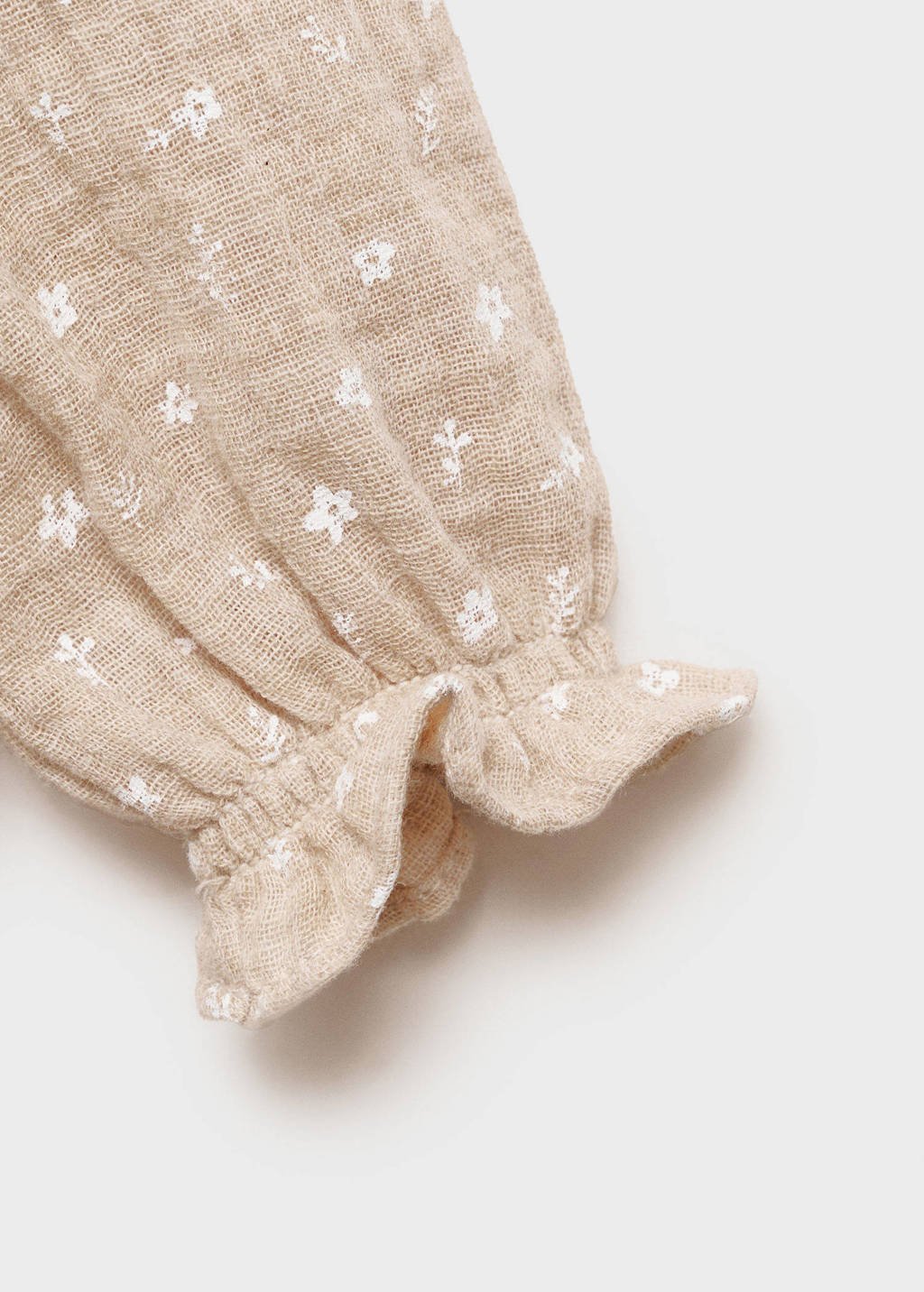 Mango Kids baby gebloemdetop lichtbruin/wit