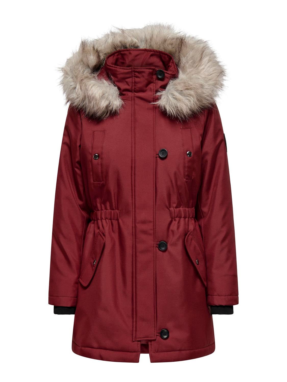 ONLIRIS Langer Parka Fired Brick
