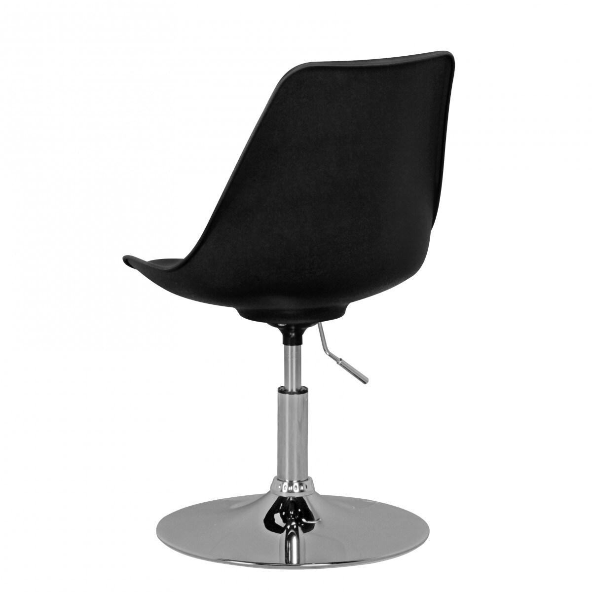 KADIMA DESIGN Trompetenstuhl mit Kunstlederbezug, drehbar, 110 kg Belastbarkeit, chrom-finish Metallkonstruktion