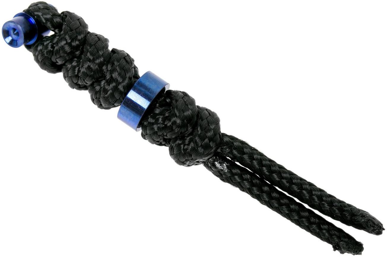 Chris Reeve Large Sebenza/Umnumzaan Lanyard with bead black/blue COM-7083
