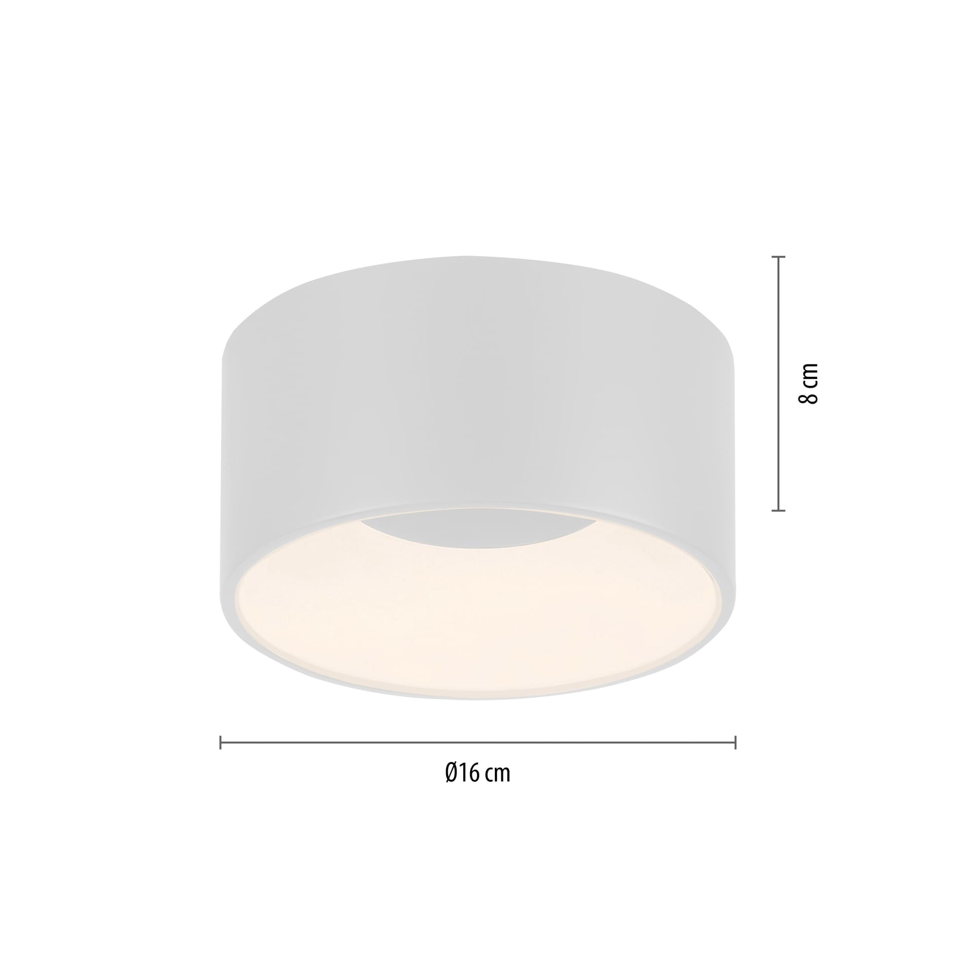 JUST LIGHT LED Deckenlampe TANIKA 16 cm weiß