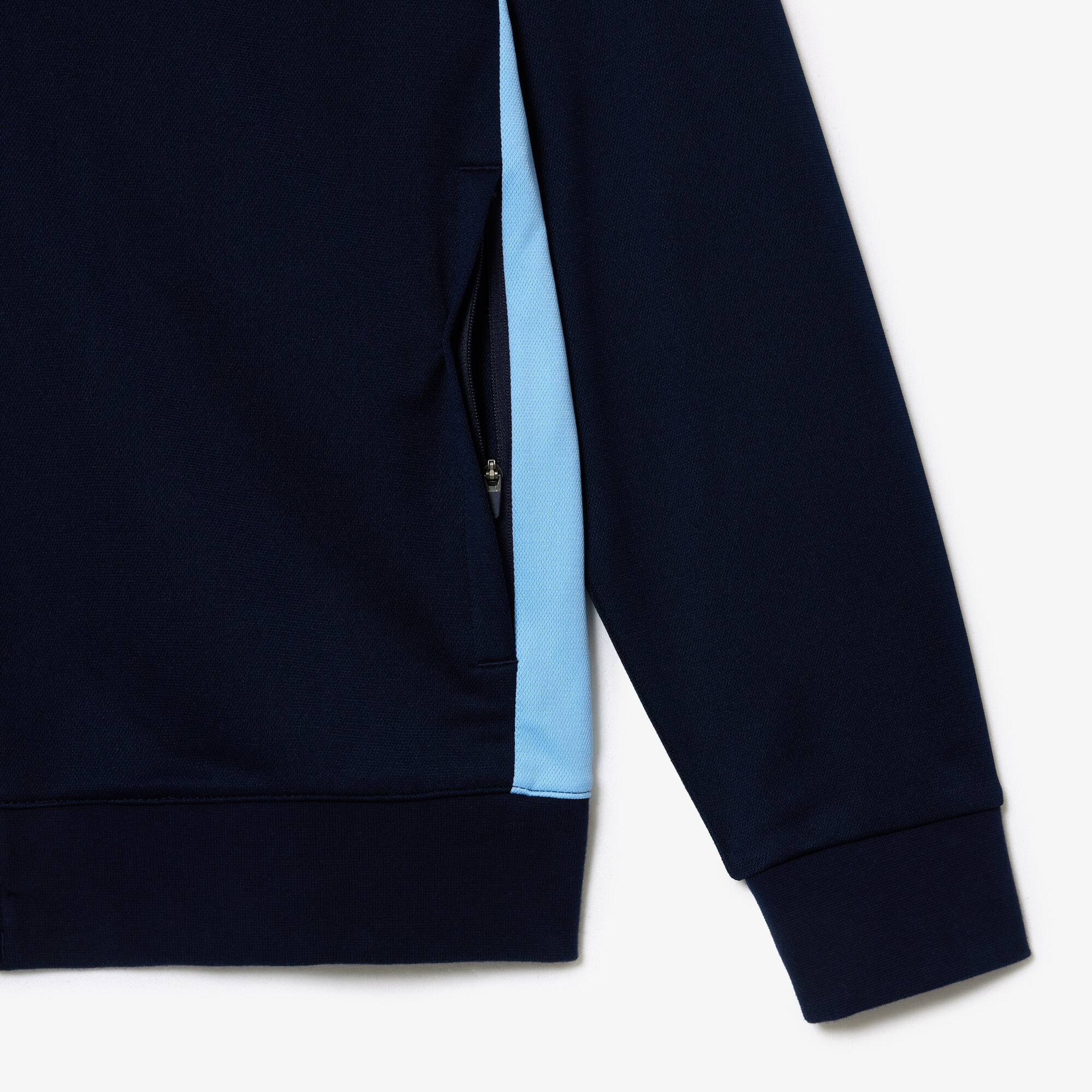 Sweatshirt Tennis zippé en tissu indémaillable Sweatshirts - Bleu - Lacoste - Homme