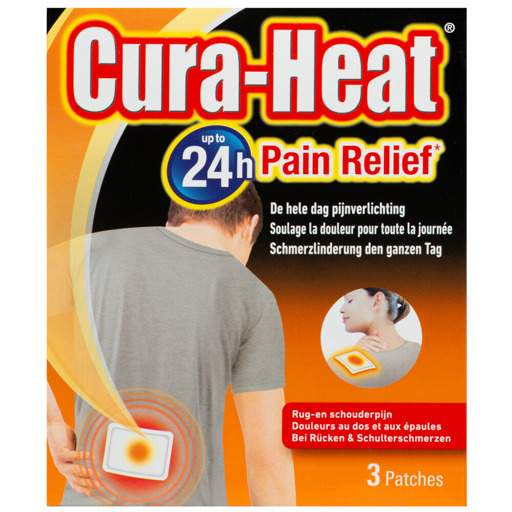 Cura Heat Rug En Schouderpijn 3 stuks
