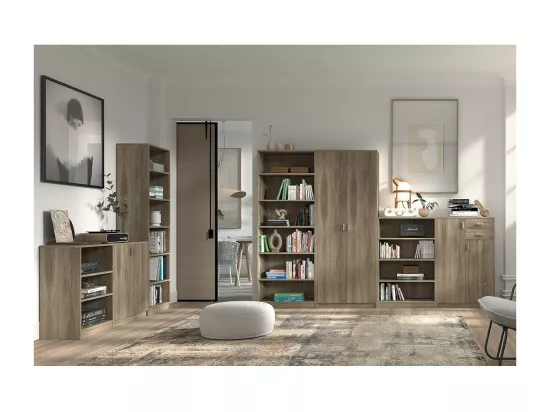 Armoire, collection TOLLY, 2 portes, 75x195 cm, coloris chêne sonoma