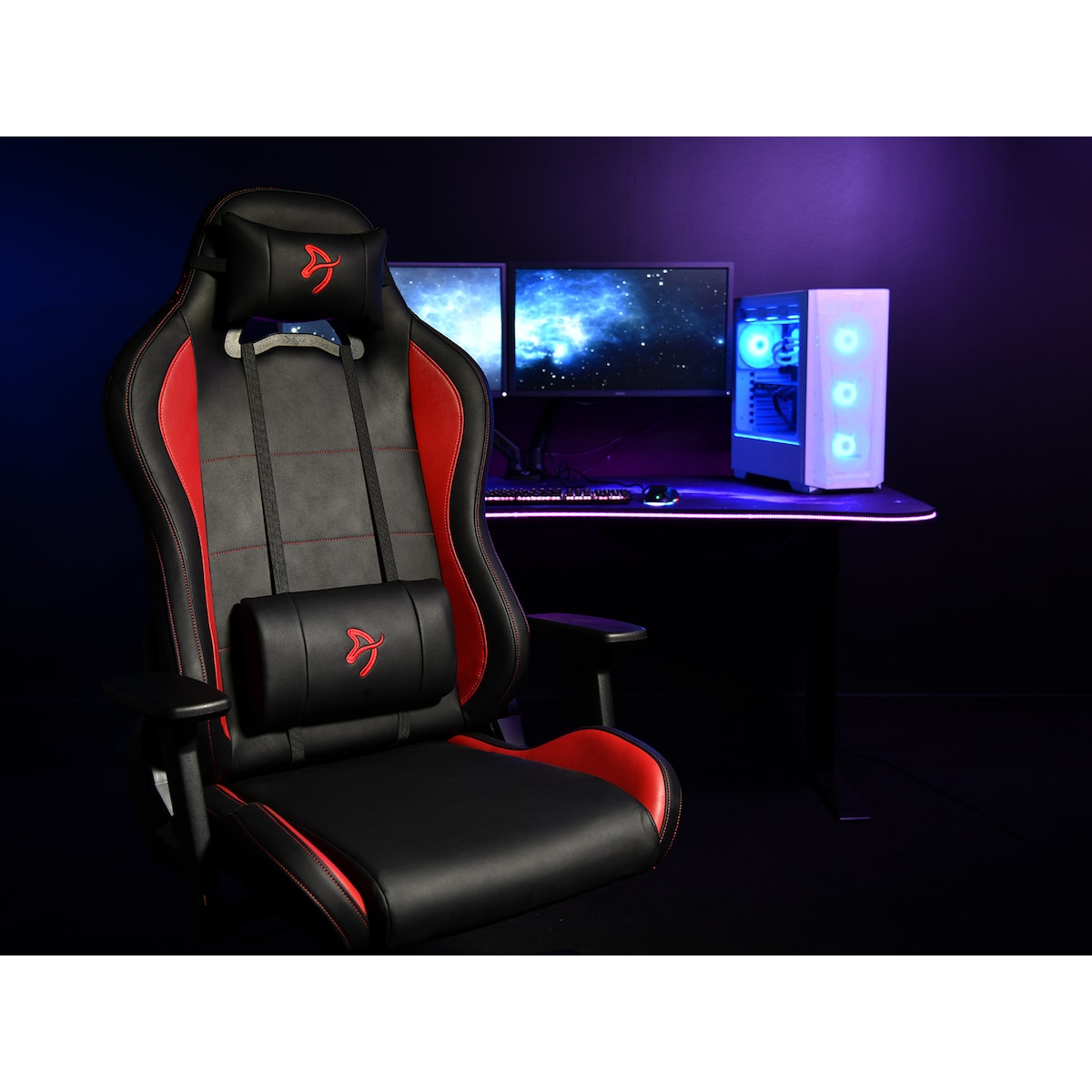 Arozzi Torretta SoftPU gamingstol (sort/rød)