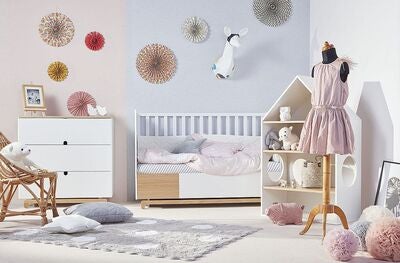 Bellamy Nomi Sprinkelseng 3-i-1, Hvit
