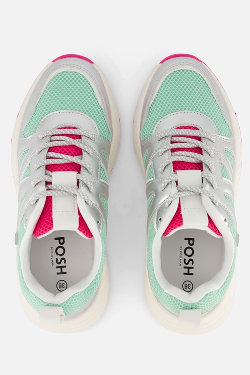 POSH by Poelman Sneakers zilver Synthetisch