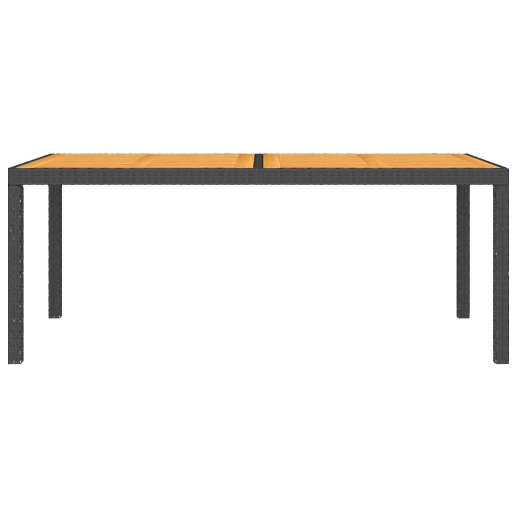 Mobilier à dîner de jardin 5 pièces et coussins résine tressée noir