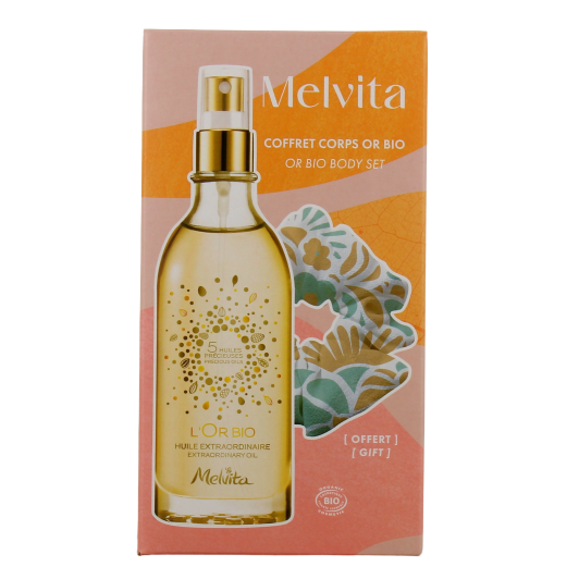 Huile extraordinaire visage, corps et cheveux Melvita L'Or Bio