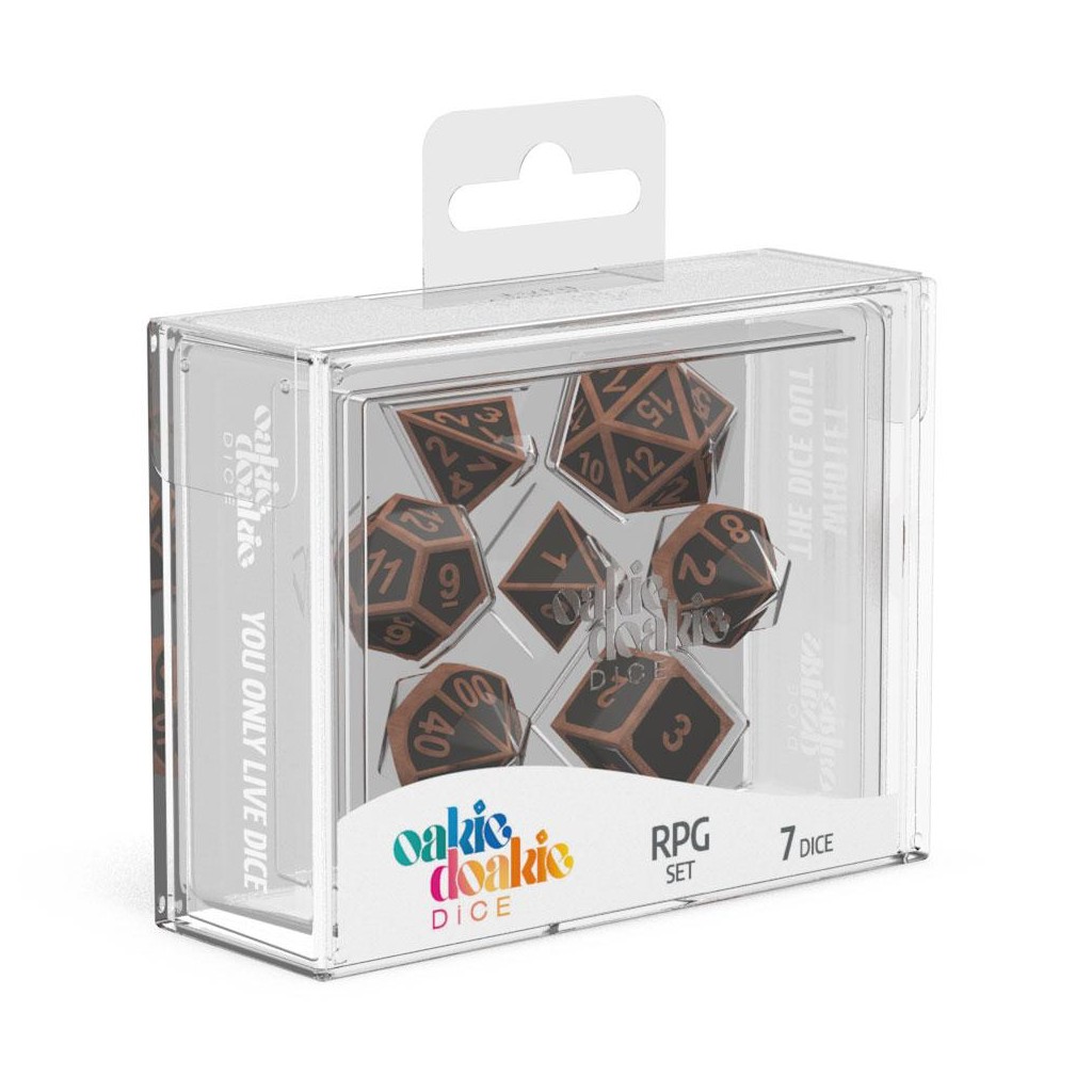 Oakie Doakie Dice dés RPG-Set Metal Dice - Steampunk (7)
