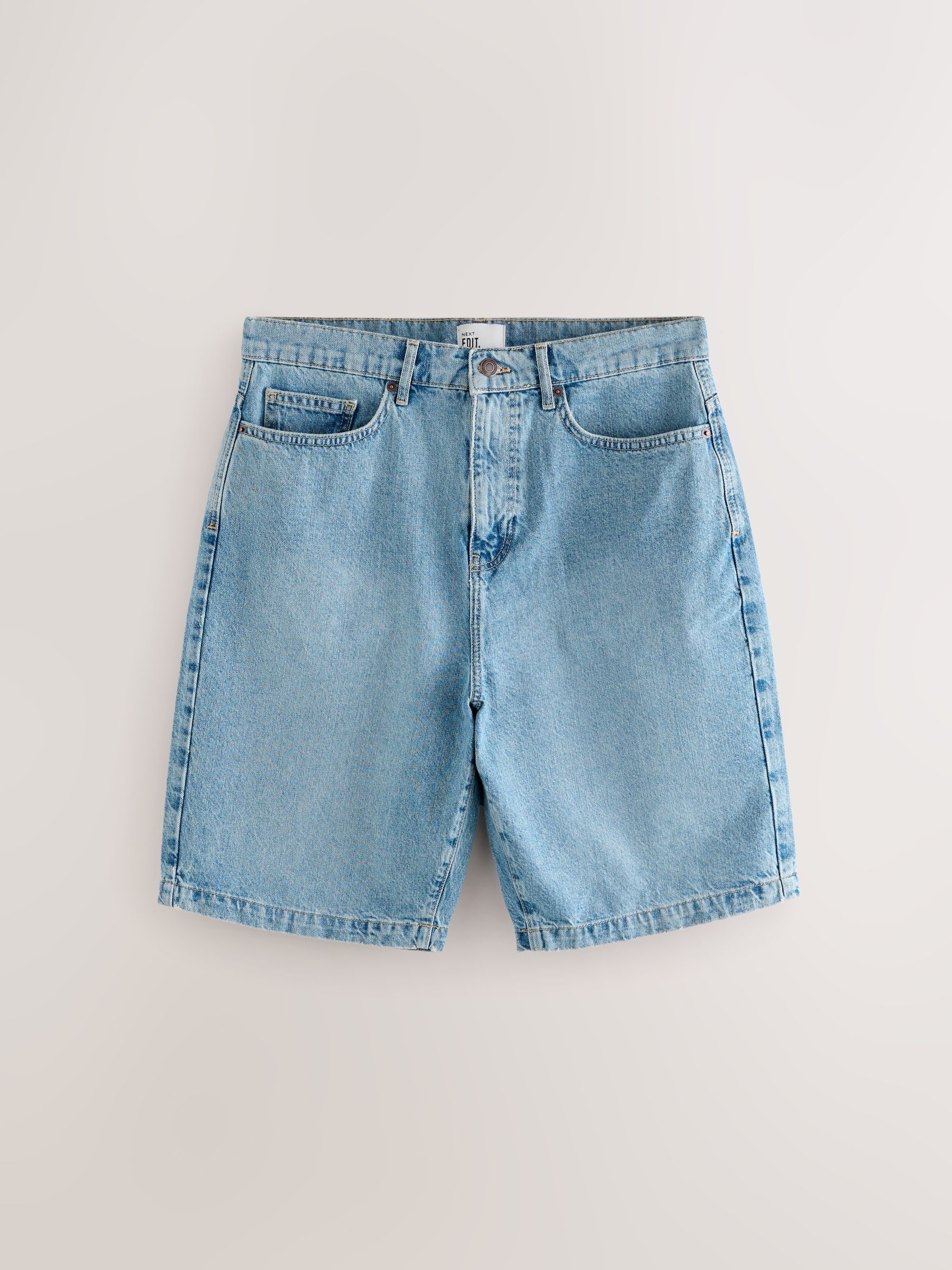 Middenblauw met wassing - EDIT Jort denim shorts