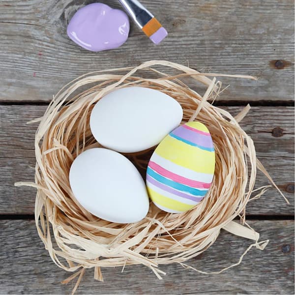 Egg, H: 6 cm, hvit, 12 stk./ 1 pk.