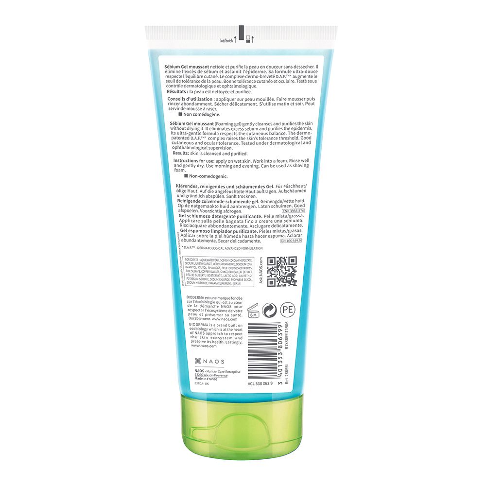 BIODERMA Sébium Gel moussant Sanft klärendes Reinigungsgel