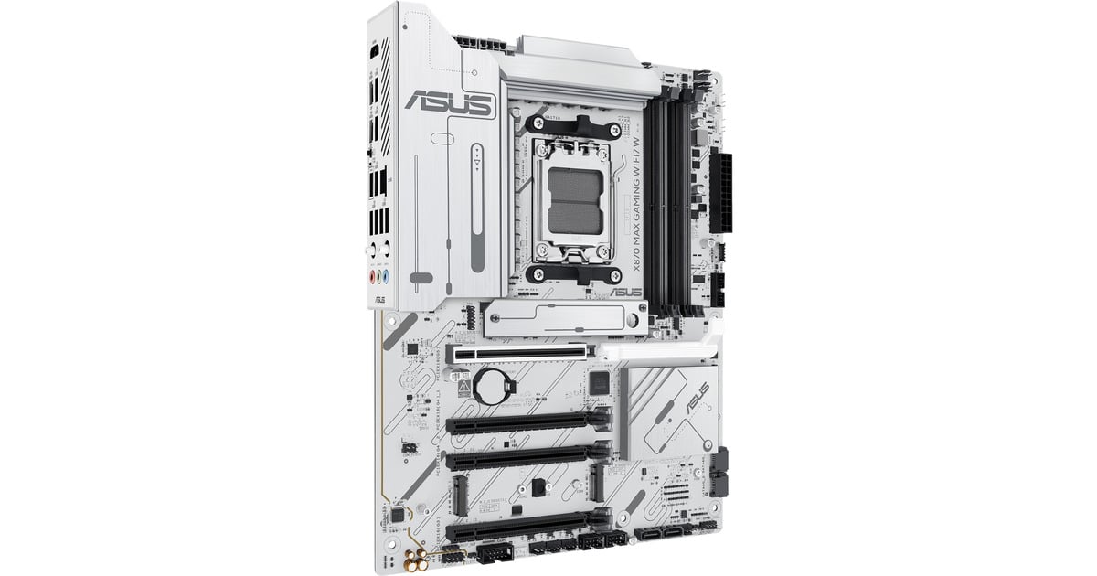 ASUSX870 MAX GAMING WIFI7 W socket AM5 moederbord  (Wit)
