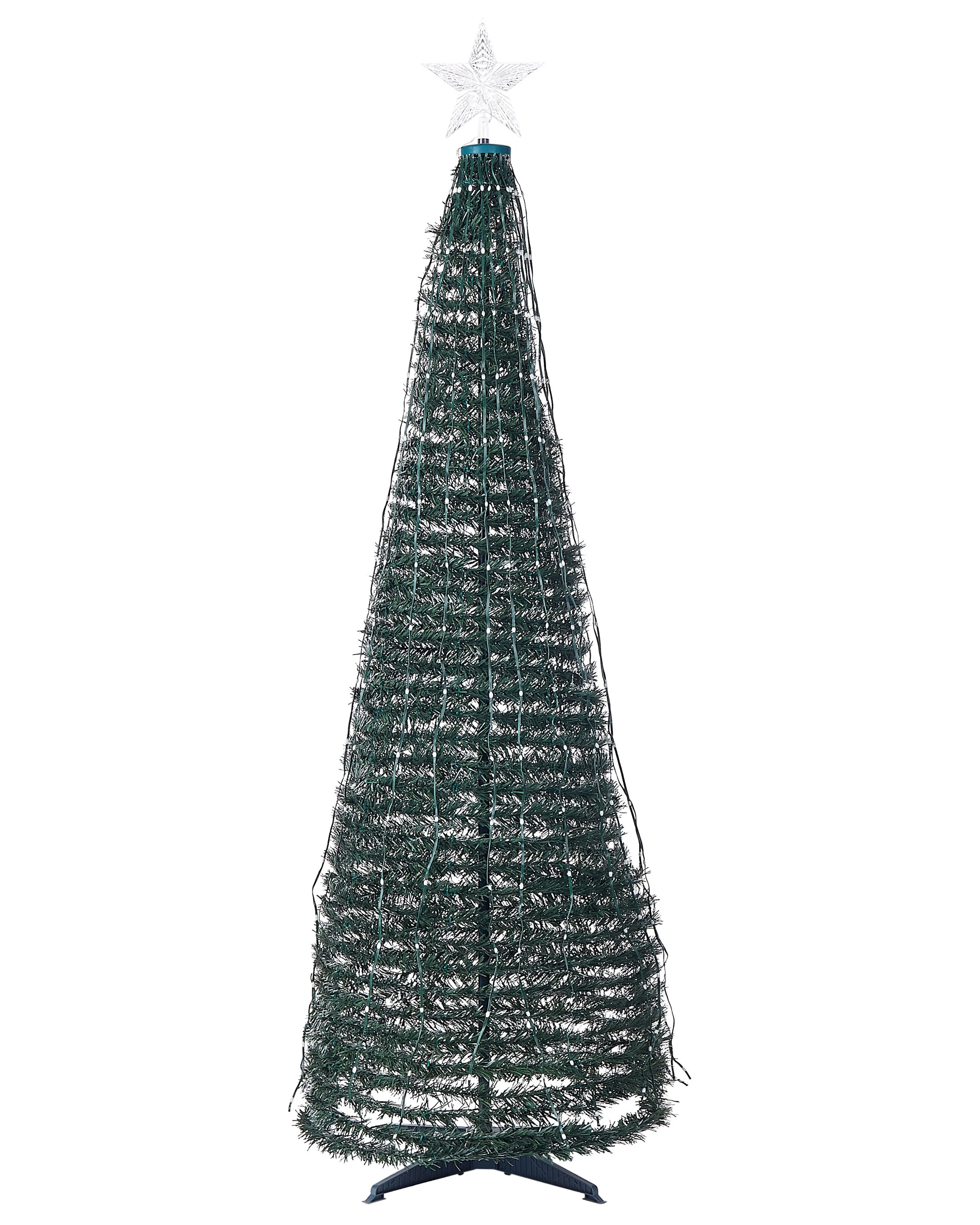 Vloer kerstversiering slimme LED met app SAARLOQ Kerstboom 188 cm Groen
