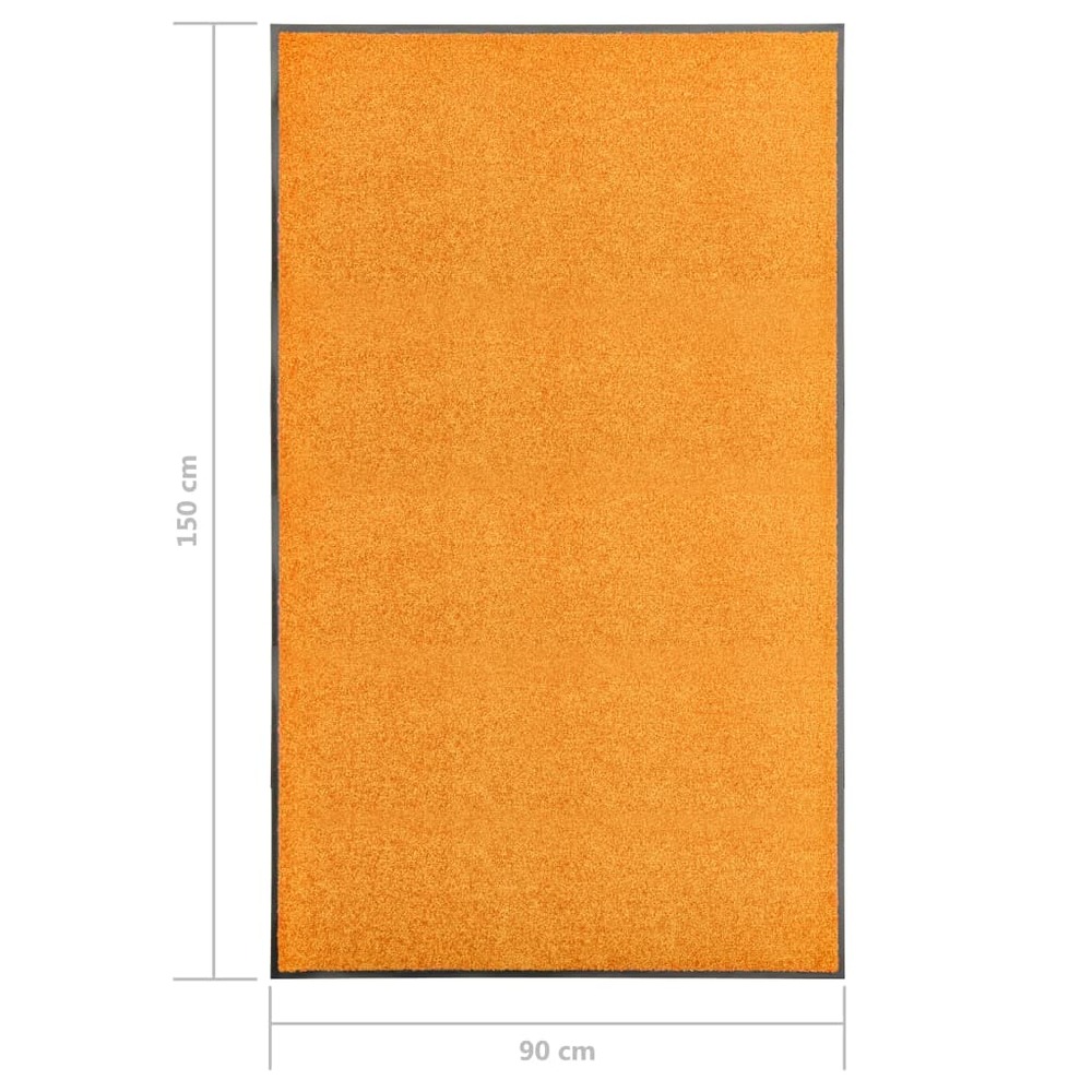 Paillasson lavable orange 90x150 cm