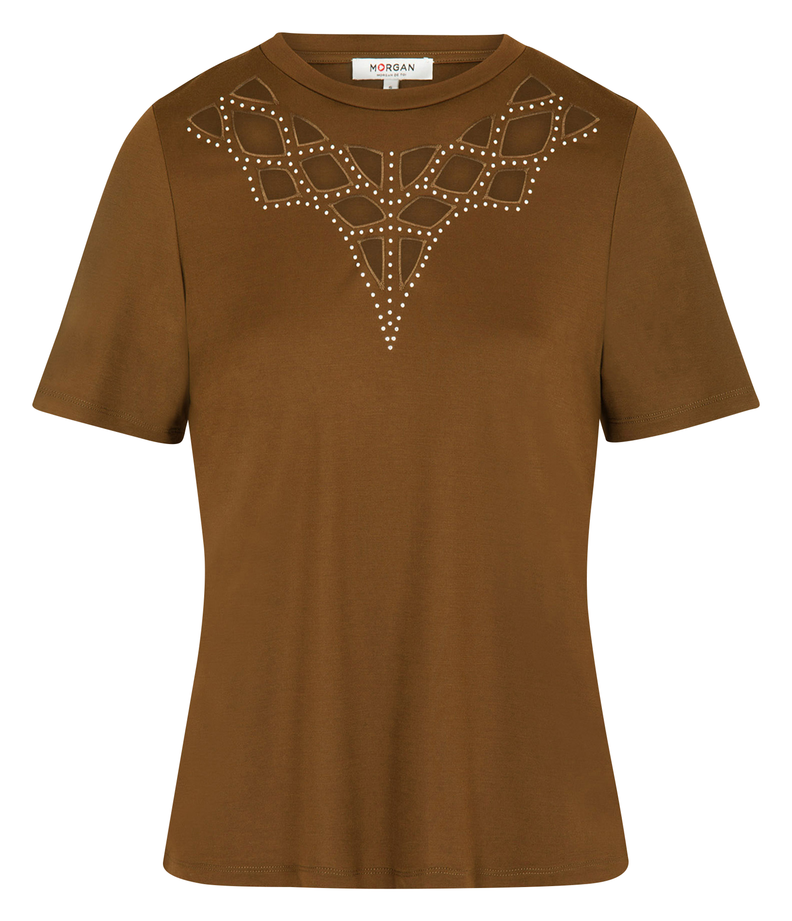 DJUNGLE - Tee-shirt manches courtes strass | Vert